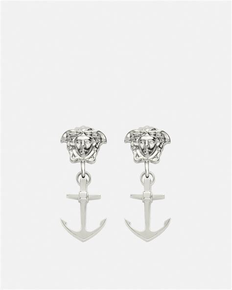 versace medusa earrings silver|Nautical Medusa Earrings Silver .